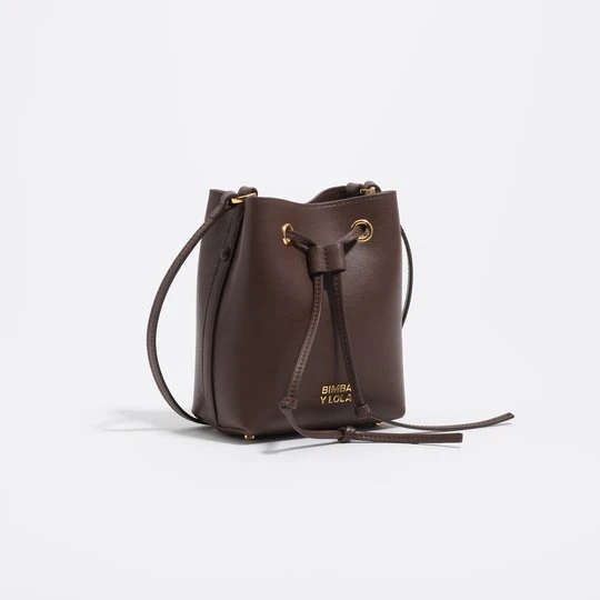 Zdjęcie produktu Torebka Chihuahua bucket mini skóra czekoladowa BIMBA Y LOLA CHOCOLATE