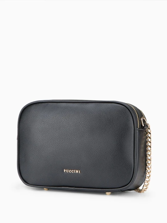 Zdjęcie produktu Torebka crossbody prostokątna z paskiem i łańcuszkiem Puccini