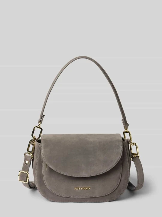 Zdjęcie produktu Torebka crossbody z czystej skóry cielęcej Model 'Big Sister' Hey Marly Antracytowy