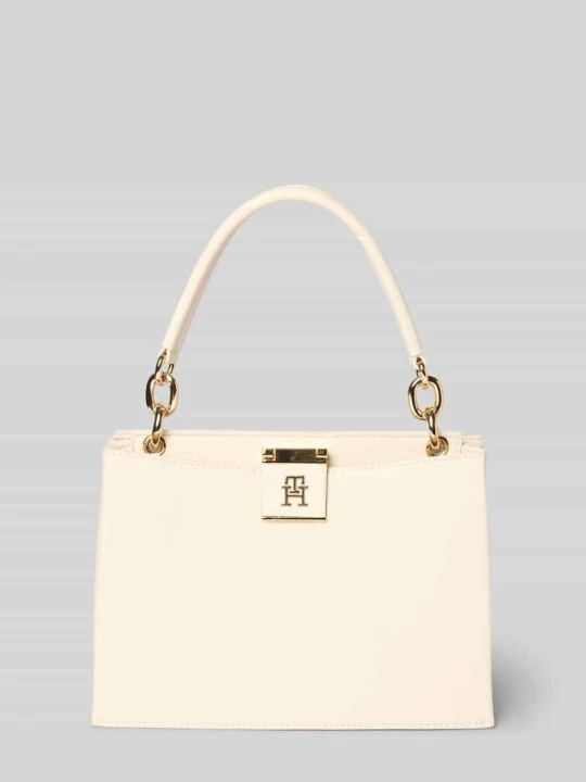 Zdjęcie produktu Torebka do ręki o wyglądzie skóry Tommy Hilfiger Złamany biały