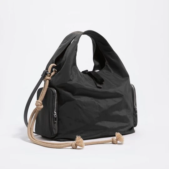Zdjęcie produktu Torebka do ręki średnia nylon czarna BIMBA Y LOLA CHARCOAL