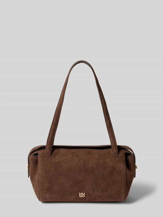 Zdjęcie produktu Torebka do ręki w imitacji skóry welurowej model 'Meelo S_Duffle SM' Hugo Ciemnobrązowy