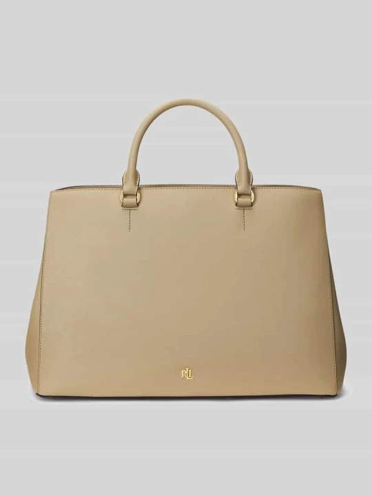 Zdjęcie produktu Torebka do ręki z aplikacją z logo Lauren Ralph Lauren Piaskowy