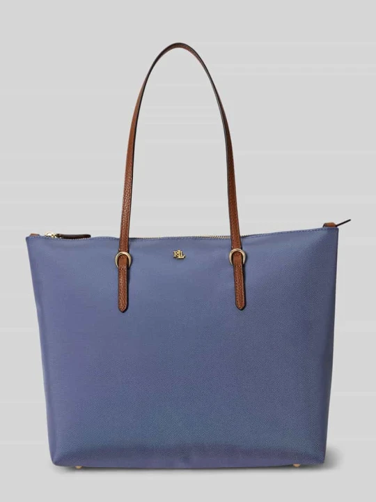 Zdjęcie produktu Torebka do ręki z aplikacją z logo Lauren Ralph Lauren Niebieski