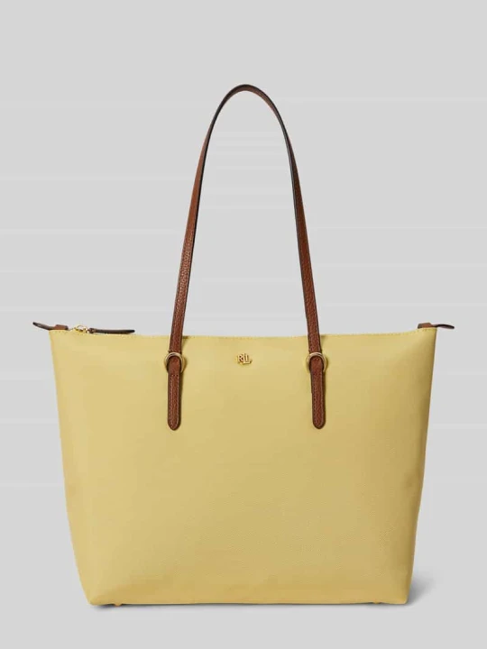 Zdjęcie produktu Torebka do ręki z aplikacją z logo Lauren Ralph Lauren Żółty