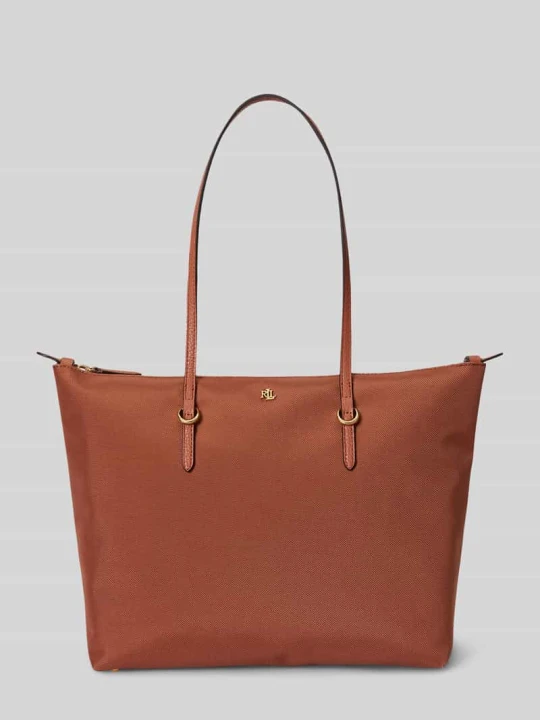 Zdjęcie produktu Torebka do ręki z detal z logo Lauren Ralph Lauren Terakotowy