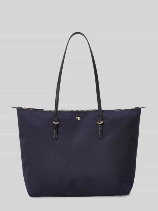 Zdjęcie produktu Torebka do ręki z detal z logo Lauren Ralph Lauren Ciemnoniebieski