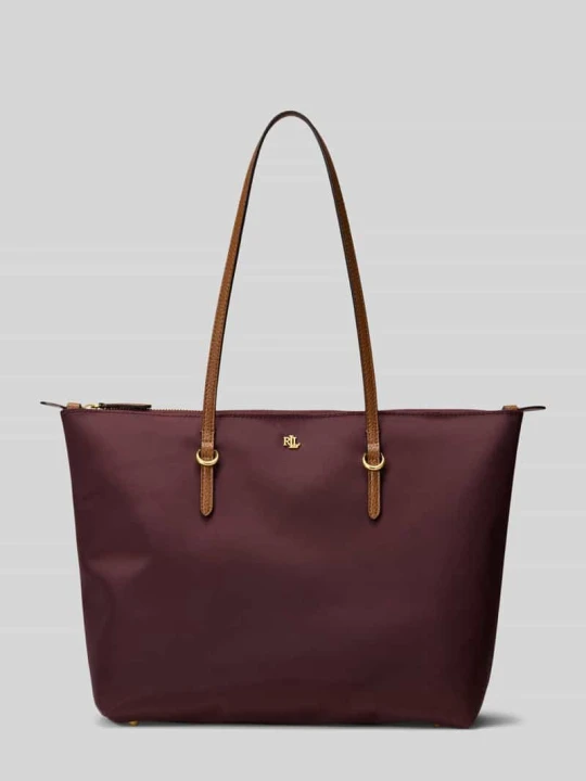 Zdjęcie produktu Torebka do ręki z detal z logo model 'KEATON' Lauren Ralph Lauren Bordowy