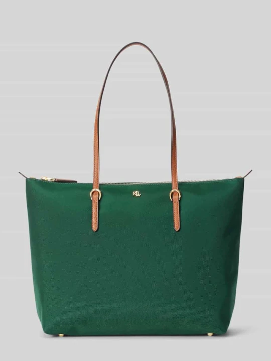 Zdjęcie produktu Torebka do ręki z detal z logo model 'KEATON' Lauren Ralph Lauren Ciemnozielony