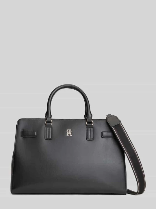 Zdjęcie produktu Torebka do ręki z odpinanym paskiem na ramię Tommy Hilfiger Czarny