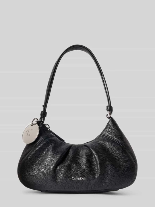 Zdjęcie produktu Torebka do ręki z wytłaczanym logo model 'ENGRAVED HW SMALL BAG' Calvin Klein Czarny