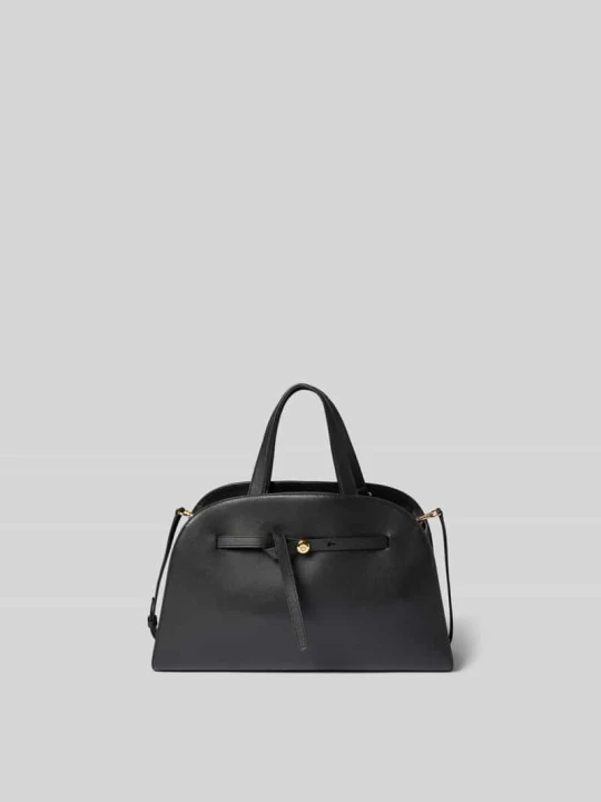 Zdjęcie produktu Torebka do ręki ze skóry bydlęcej z paskiem na ramię Tory Burch Czarny