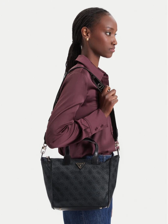Zdjęcie produktu Torebka Guess Adrian Logo Travel TWNB21 68019 Szary ciemny