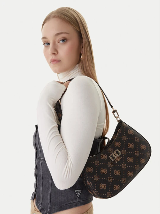 Zdjęcie produktu Torebka Guess Emelie Logo HWGP99 28180 Brązowy