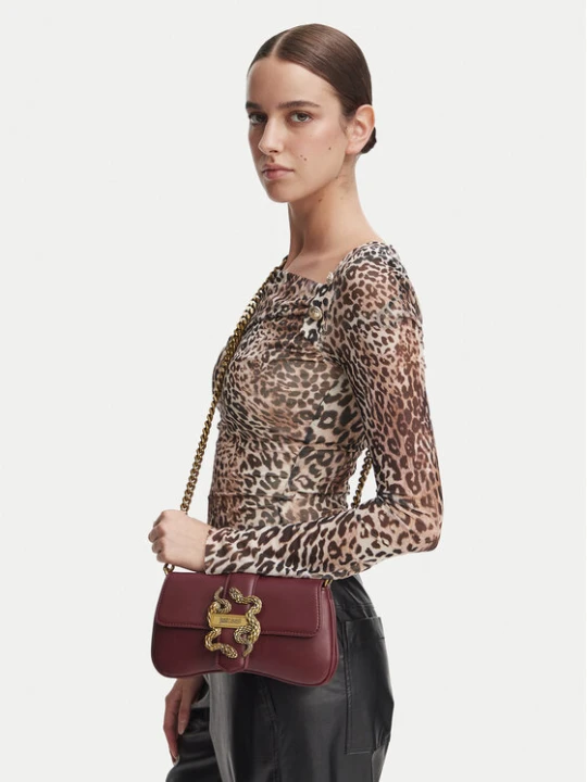 Zdjęcie produktu Torebka Just Cavalli Iconic Snakes 81RA4BA7 ZSA89 Czerwony ciemny