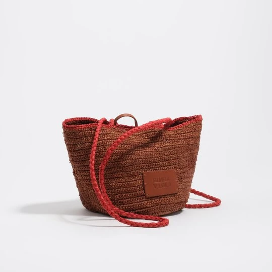 Zdjęcie produktu Torebka koszyk mała rafia dąb BIMBA Y LOLA OAK
