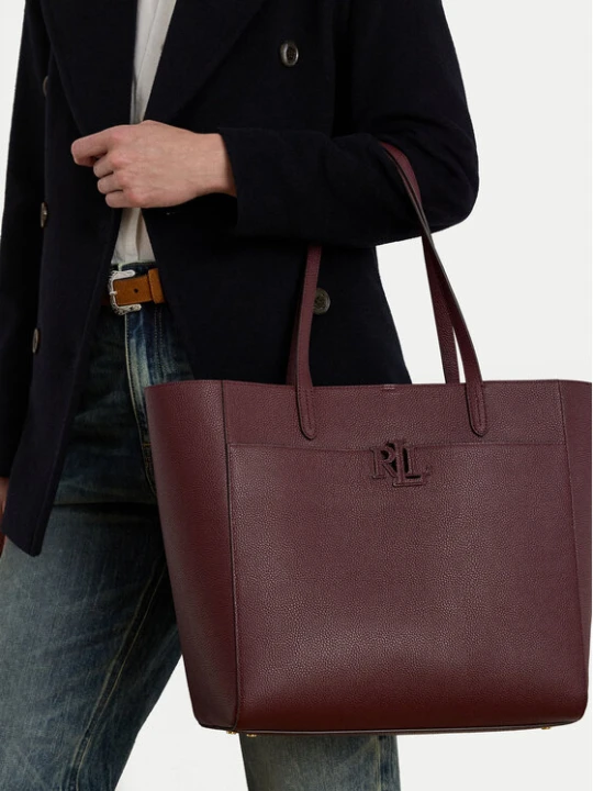 Zdjęcie produktu Torebka LAUREN RALPH LAUREN Large Cameryn 431960183010 Bordowy