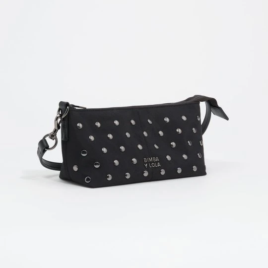 Zdjęcie produktu Torebka listonoszka mała nylon ćwieki czarna BIMBA Y LOLA