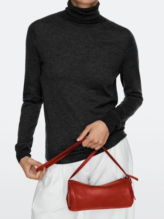 Zdjęcie produktu Torebka Listonoszka Ze Skóry Nappa - Czer. Koral - Massimo Dutti - Female CZER.KORAL