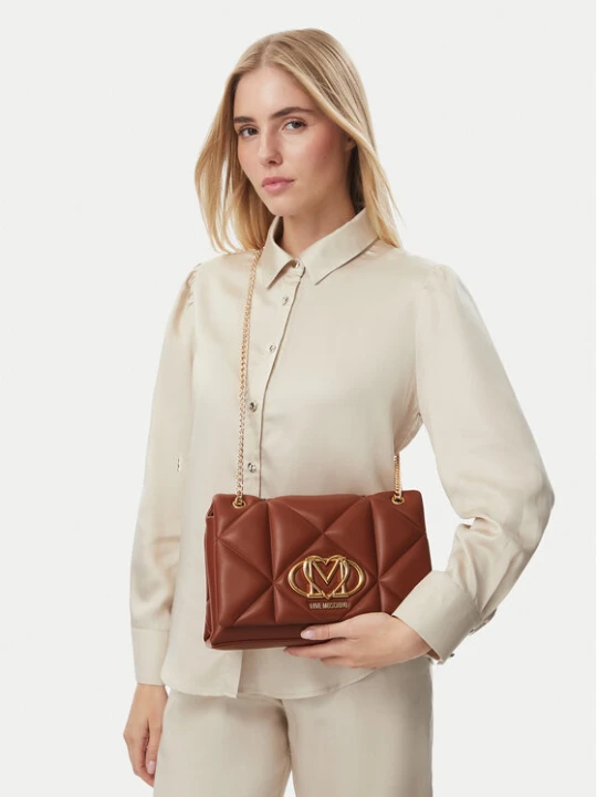 Zdjęcie produktu Torebka LOVE MOSCHINO JC4041PP0PLC0208 Brązowy jasny