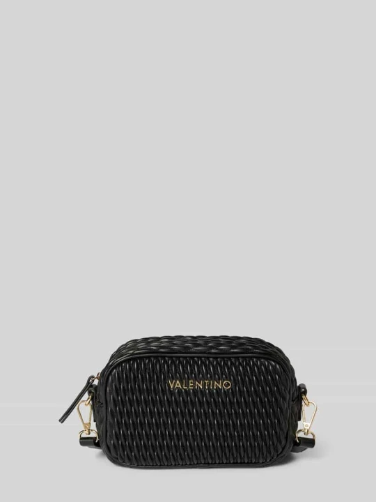 Zdjęcie produktu Torebka na długim pasku z aplikacją z logo VALENTINO BAGS Czarny