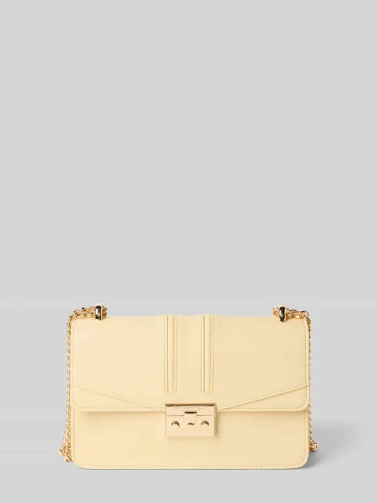 Zdjęcie produktu Torba crossbody ze skóropodobnym wykończeniem model 'Roros East-West' Seidenfelt Jasnożółty
