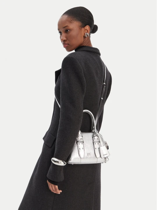 Zdjęcie produktu Torebka PINKO Bowling Bag Zip Mini AI 25-26 PLTT 105333 A0QO Srebrny