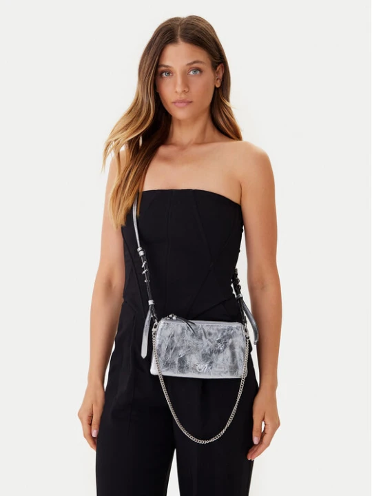 Zdjęcie produktu Torebka PINKO Double Mini Al 25-26 PLTT 105359 A2OT Srebrny
