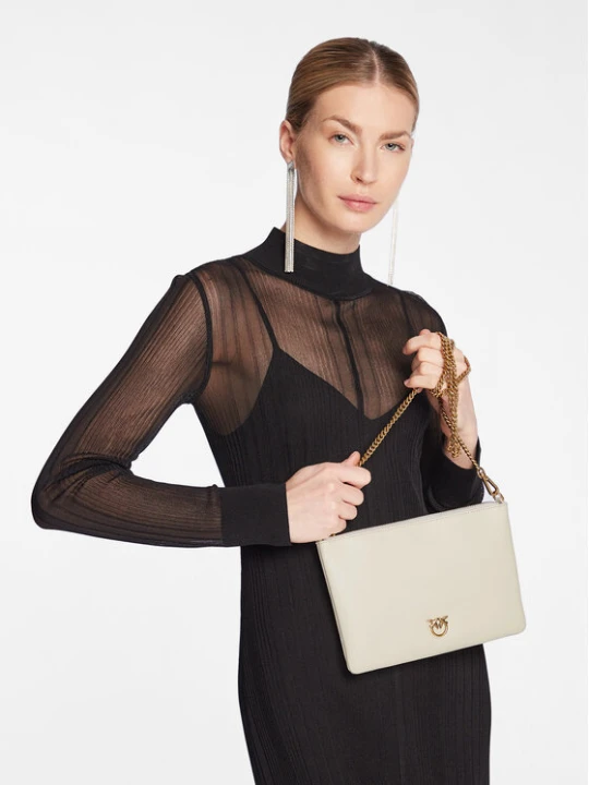Zdjęcie produktu Torebka PINKO Flat Classic PE 23 PCPL 100455 A0F1 Écru Kremowy
