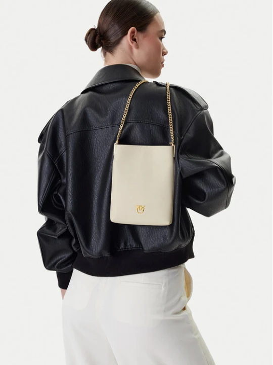 Zdjęcie produktu Torebka PINKO Flat Satchel AI 25-26 PCPL 105352 A0QO Écru Kremowy