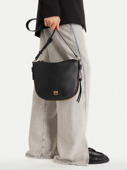 Zdjęcie produktu Torebka PINKO Hobo Zip Around Mini Ai 25-26 PLTT 105332 A0QO Czarny