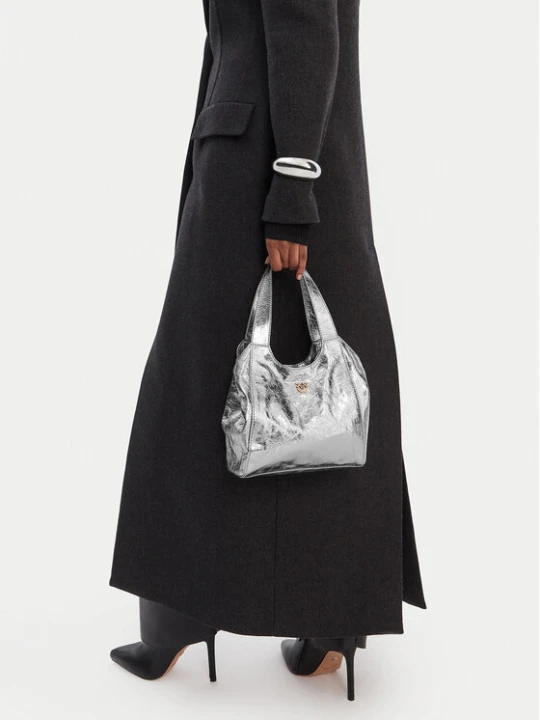 Zdjęcie produktu Torebka PINKO Tote Mini Bag AI 25-26 PLTT 104645 A2OT Srebrny