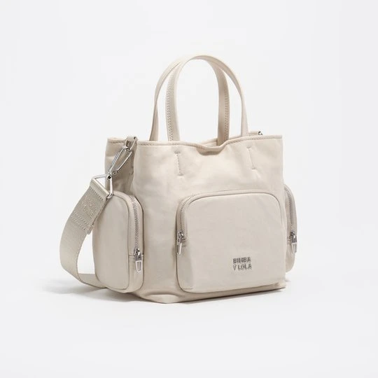 Zdjęcie produktu Torebka Pocket mała nylon biało-szara BIMBA Y LOLA