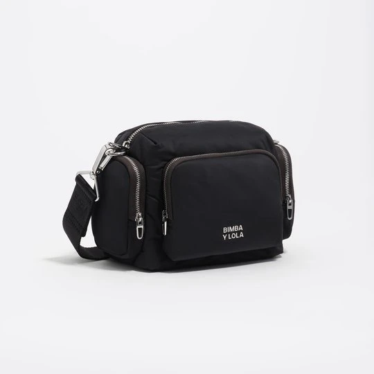 Zdjęcie produktu Torebka pocket mała nylon ciemny antracyt BIMBA Y LOLA DARK ANTHRACITE
