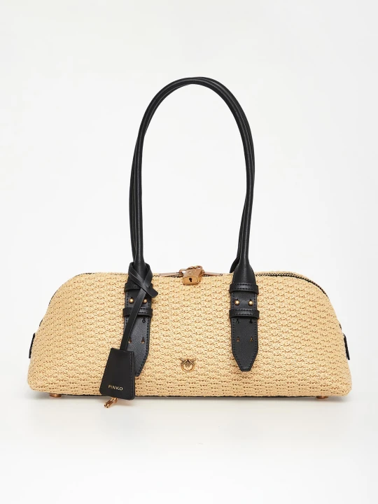 Zdjęcie produktu Torebka rattanowa Bowling Baguette Big PINKO