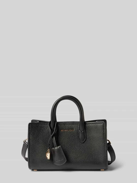 Zdjęcie produktu Torebka skórzana z zawieszką z logo model ‘SCARLETT’ Michael Kors Czarny