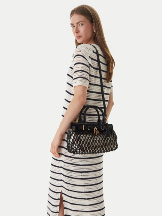 Zdjęcie produktu Torebka Tommy Hilfiger American Icon Mini Tote Macrame AW0AW18542 Czarny
