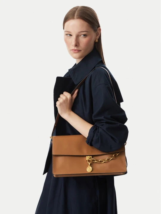 Zdjęcie produktu Torebka Tommy Hilfiger Crest Leather Conv Shoulder Bag AW0AW19015 Brązowy
