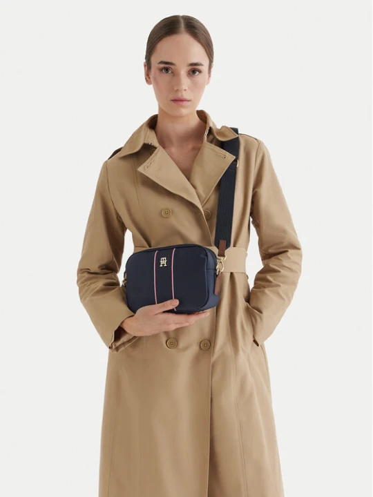 Zdjęcie produktu Torebka Tommy Hilfiger Popette Camera Bag Corp AW0AW17710 Granatowy