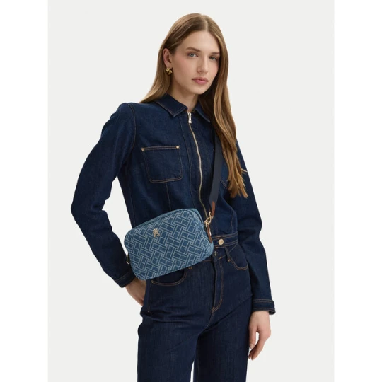 Zdjęcie produktu Torebka Tommy Hilfiger Popette Camera Bag Denim Flag AW0AW18610 Niebieski