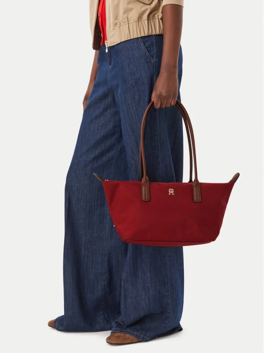 Zdjęcie produktu Torebka Tommy Hilfiger Popette East West Tote AW0AW19211 Czerwony