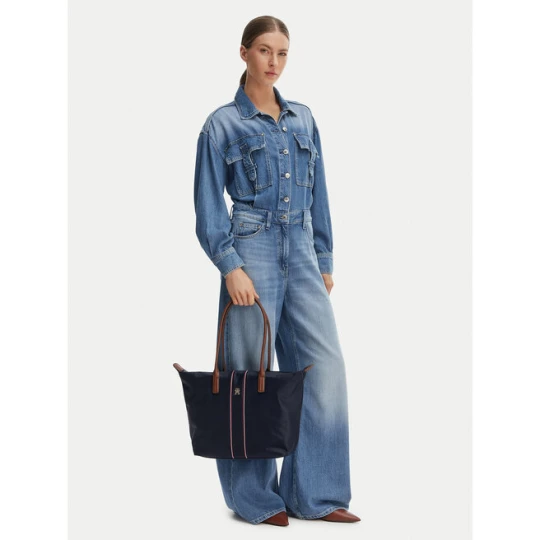 Zdjęcie produktu Torebka Tommy Hilfiger Popette Tote Corp AW0AW17706 Granatowy