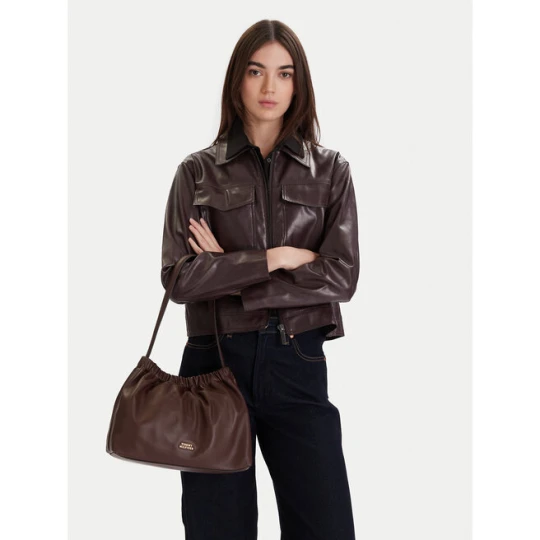 Zdjęcie produktu Torebka Tommy Hilfiger Soft Leather Shoulder Bag AW0AW18307 Bordowy