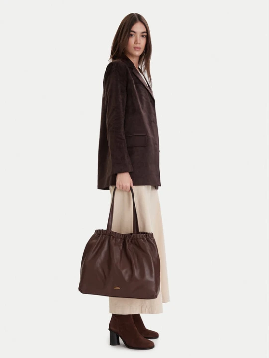 Zdjęcie produktu Torebka Tommy Hilfiger Soft Leather Tote AW0AW18308 Bordowy