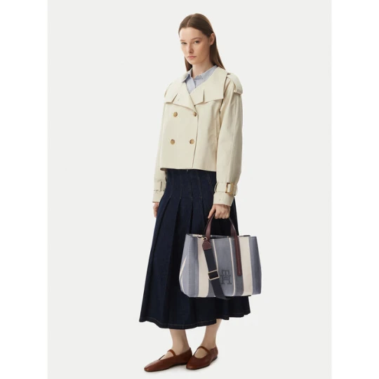 Zdjęcie produktu Torebka Tommy Hilfiger Th City Satchel Jacquard AW0AW18733 Niebieski