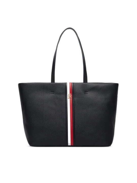 Zdjęcie produktu Torebka Tommy Hilfiger Th Corp Ess Tote AW0AW19334 Granatowy