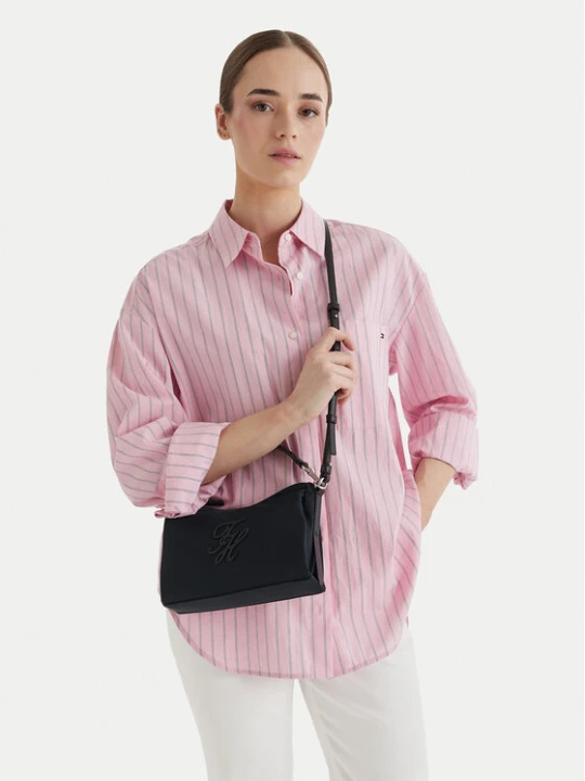 Zdjęcie produktu Torebka Tommy Hilfiger Th Elevated Nylon Mini Crossover AW0AW18623 Czarny