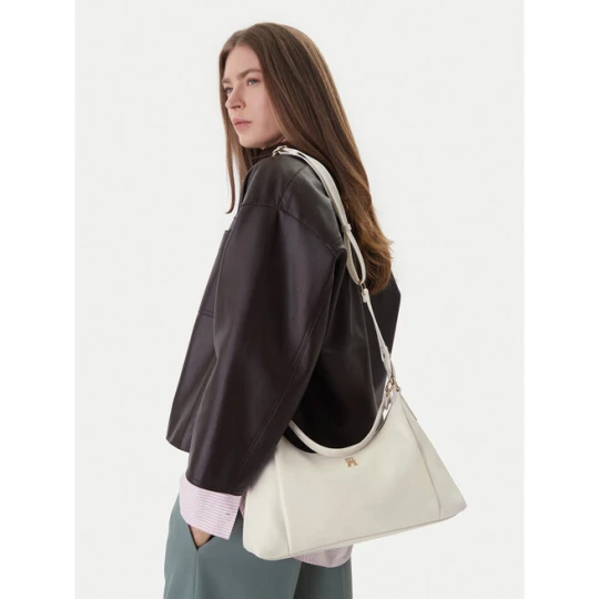 Zdjęcie produktu Torebka Tommy Hilfiger Th Essential Shoulder Bag AW0AW18373 Beżowy