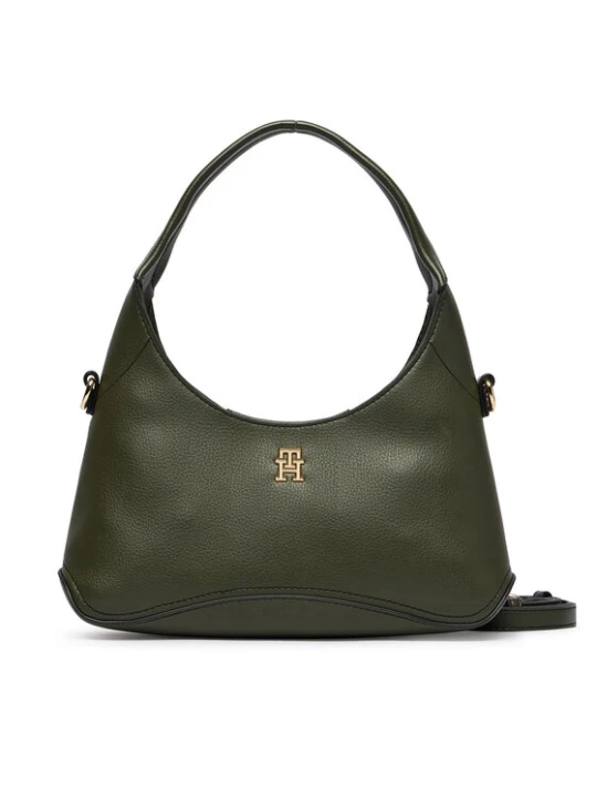 Zdjęcie produktu Torebka Tommy Hilfiger Th Everyday Mini Hobo AW0AW19185 Zielony ciemny