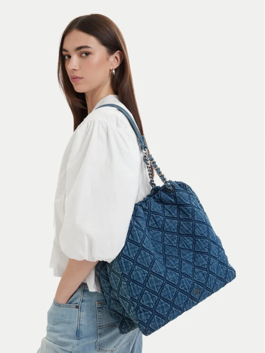 Zdjęcie produktu Torebka Tommy Hilfiger Th Feminine Tote Denim AW0AW18866 Niebieski